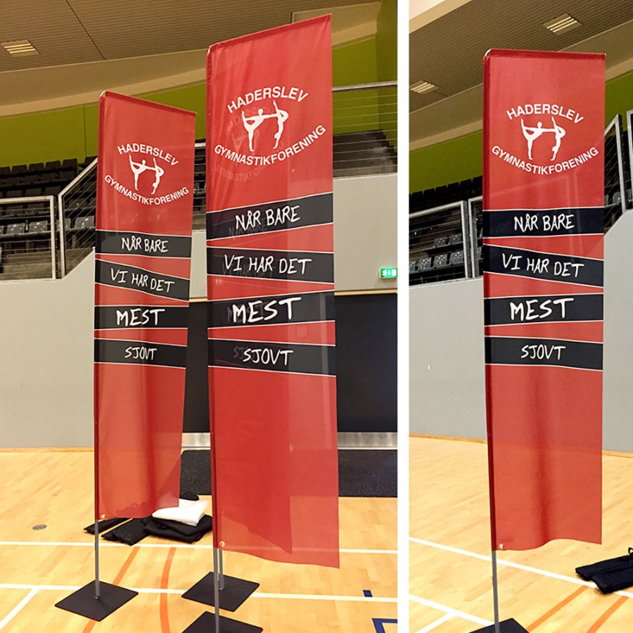 Outdoor Square Flag, alu pole, Medium