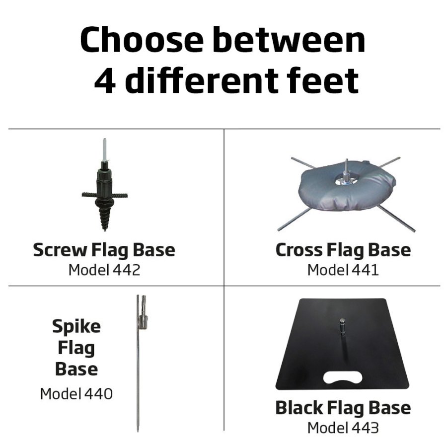 Outdoor Square Flag, alu pole, Medium