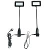 LED spots, 2 pcs., black, 15W, incl. fittings for Expo Wall #1