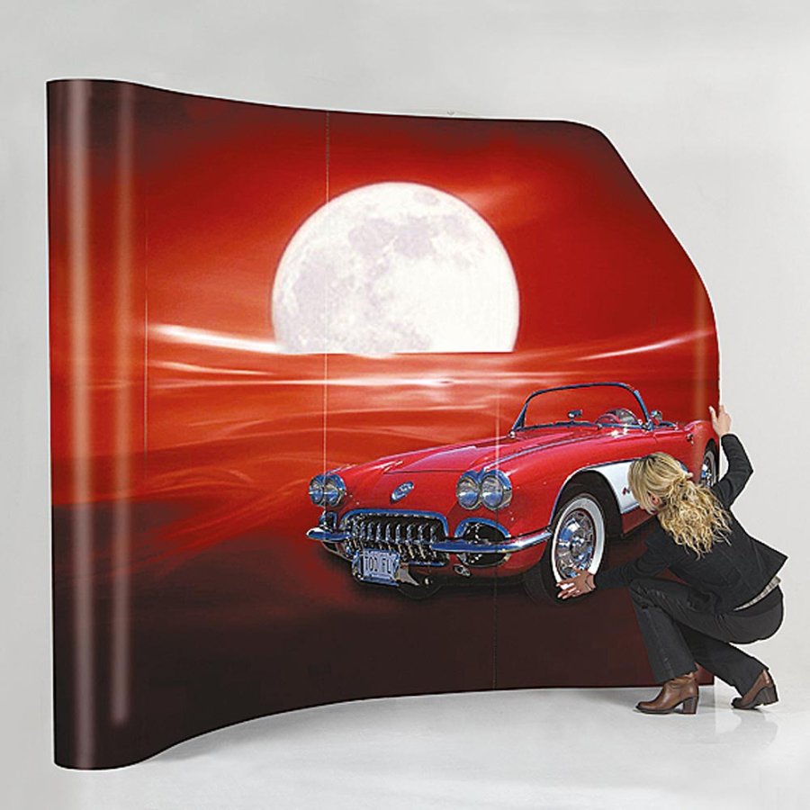 Pop-up Wall Curved, 3 sections