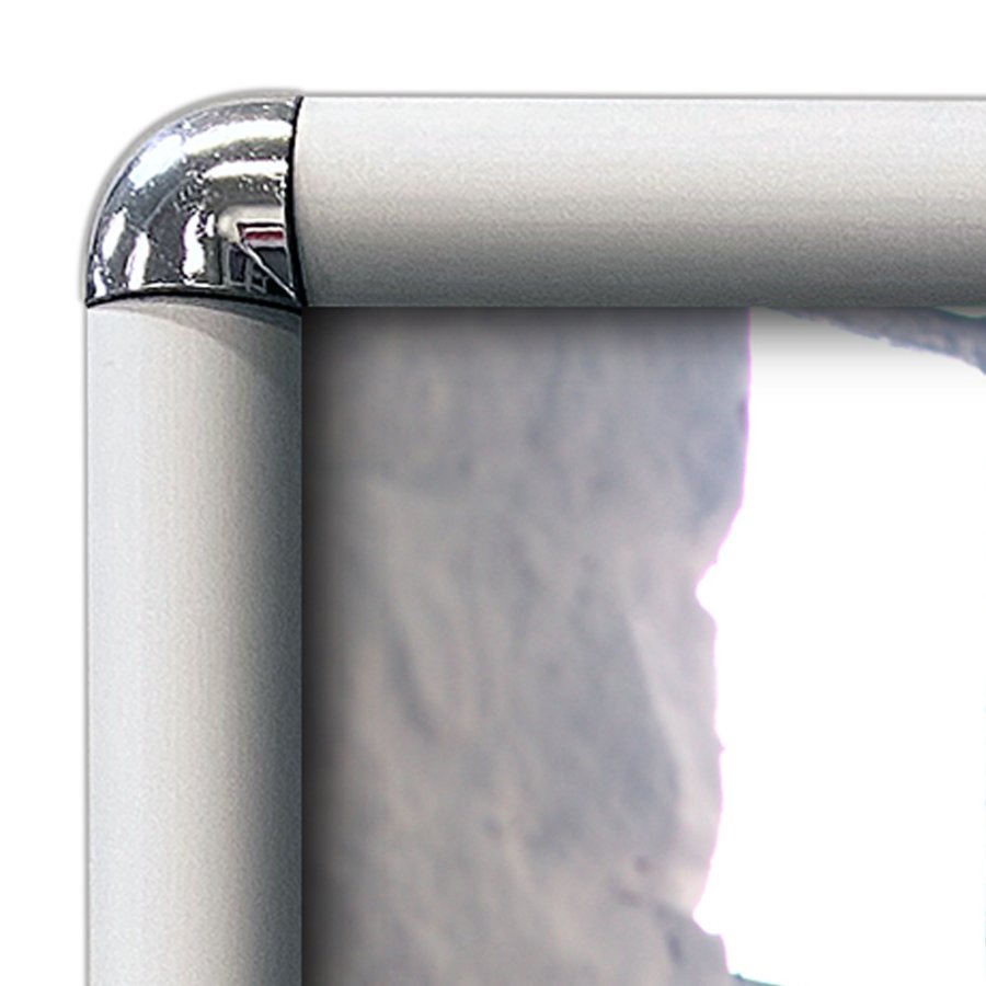 Alu snap frame Rondo, 25 mm, 50 x 70, silver