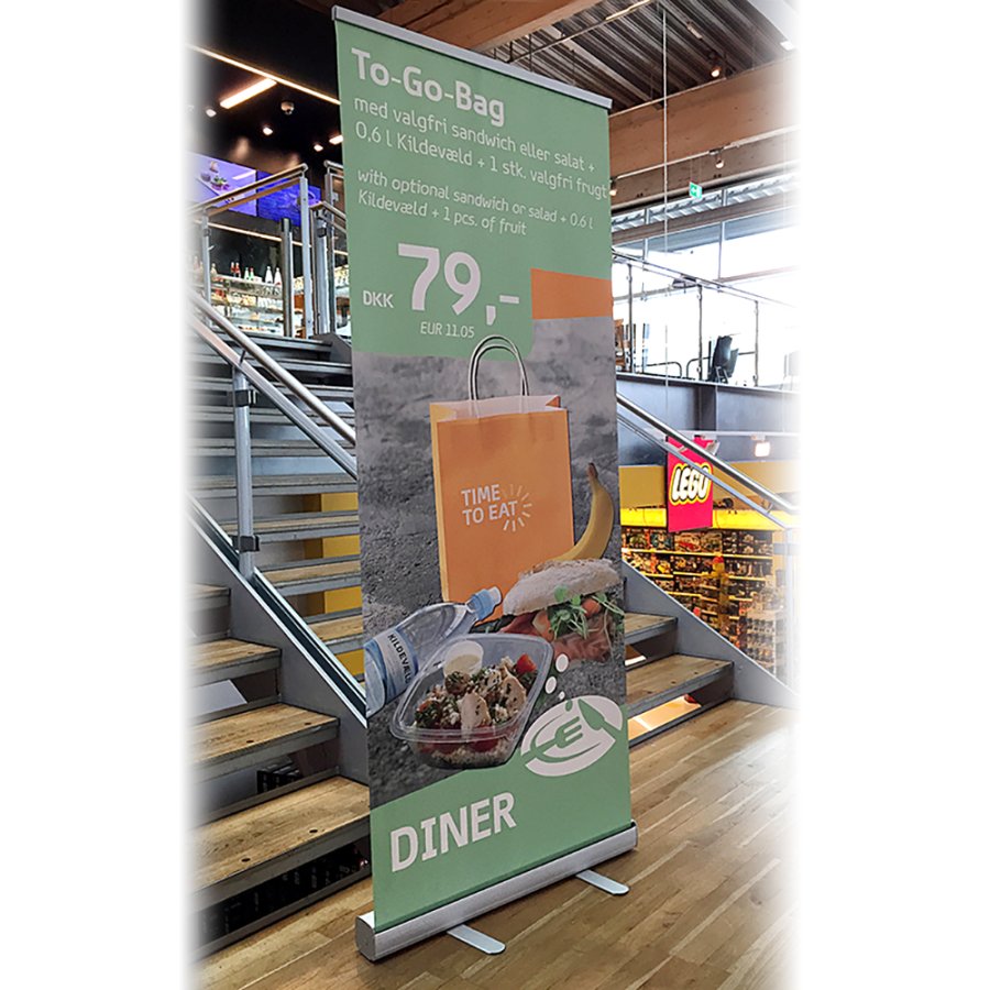 Budget Roll-up, single sided, 80 cm, alu