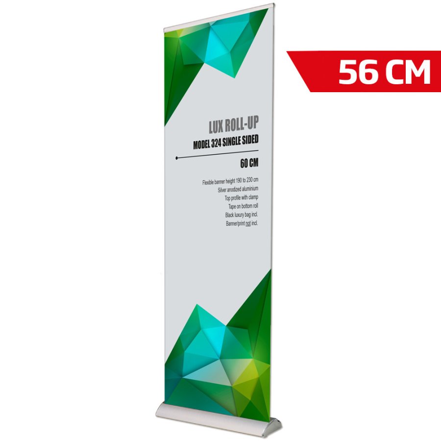 Lux Roll-up, single sided, 56 cm, alu