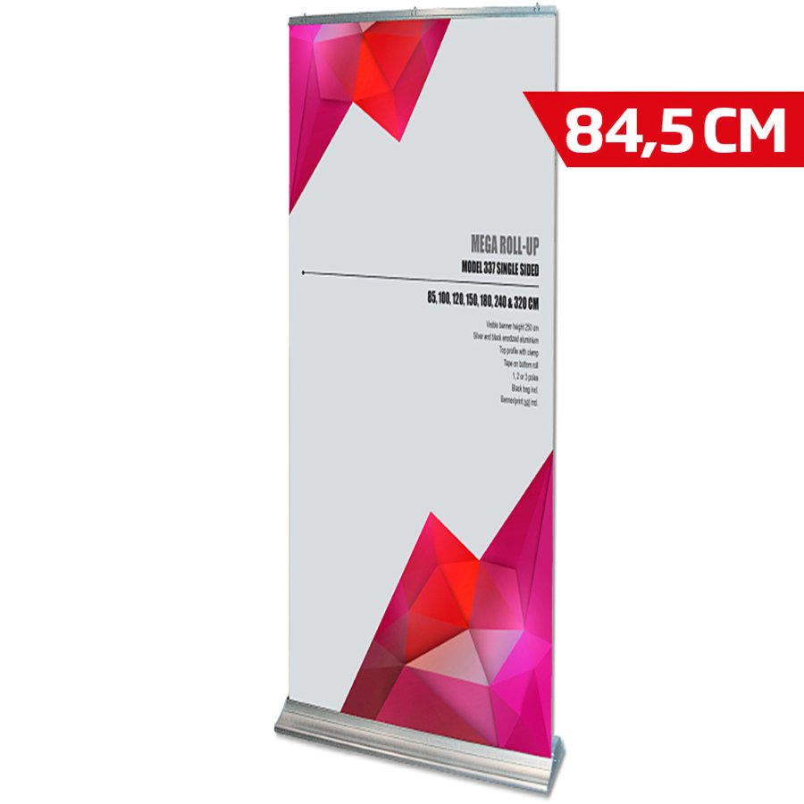Mega Roll-up, single sided, 84,5 cm, alu