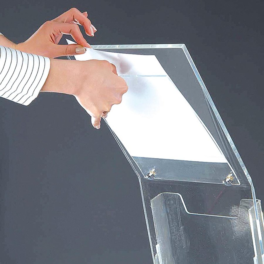 Acrylic Info Stand, for A4 brochures