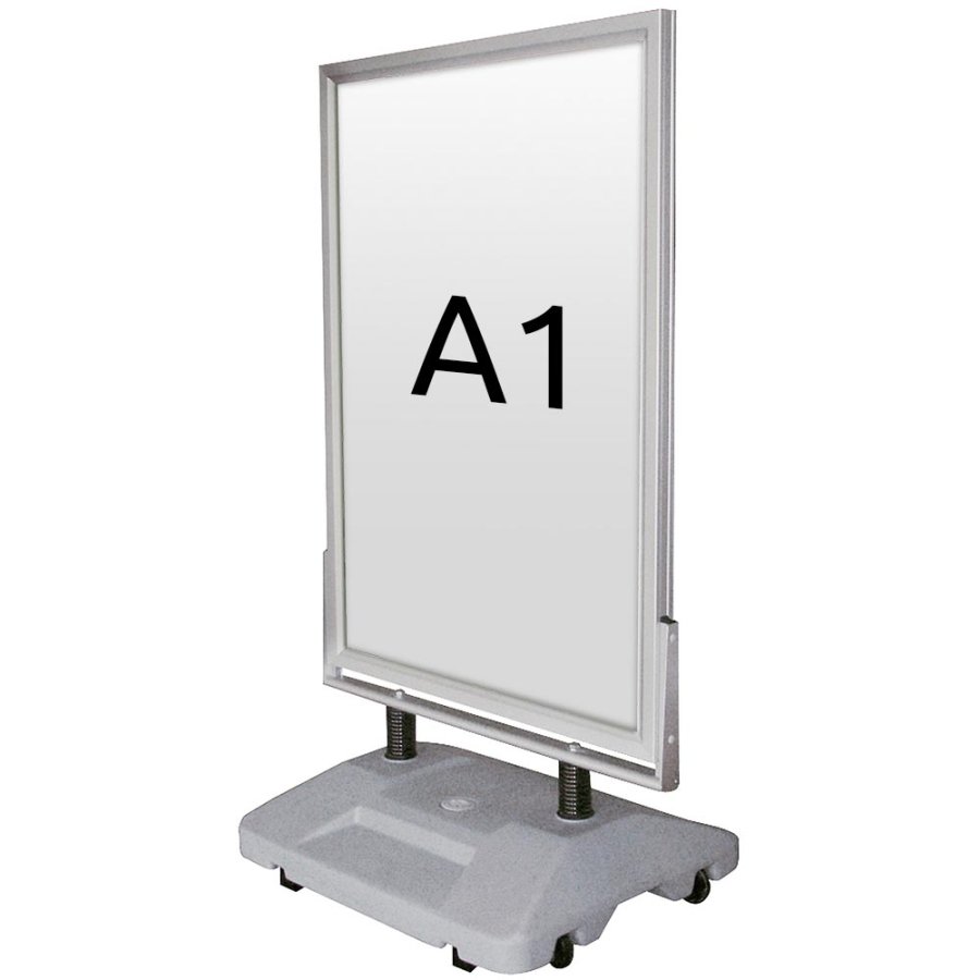 Wind-Sign Waterbase Pavement Board, alu/grey, A1