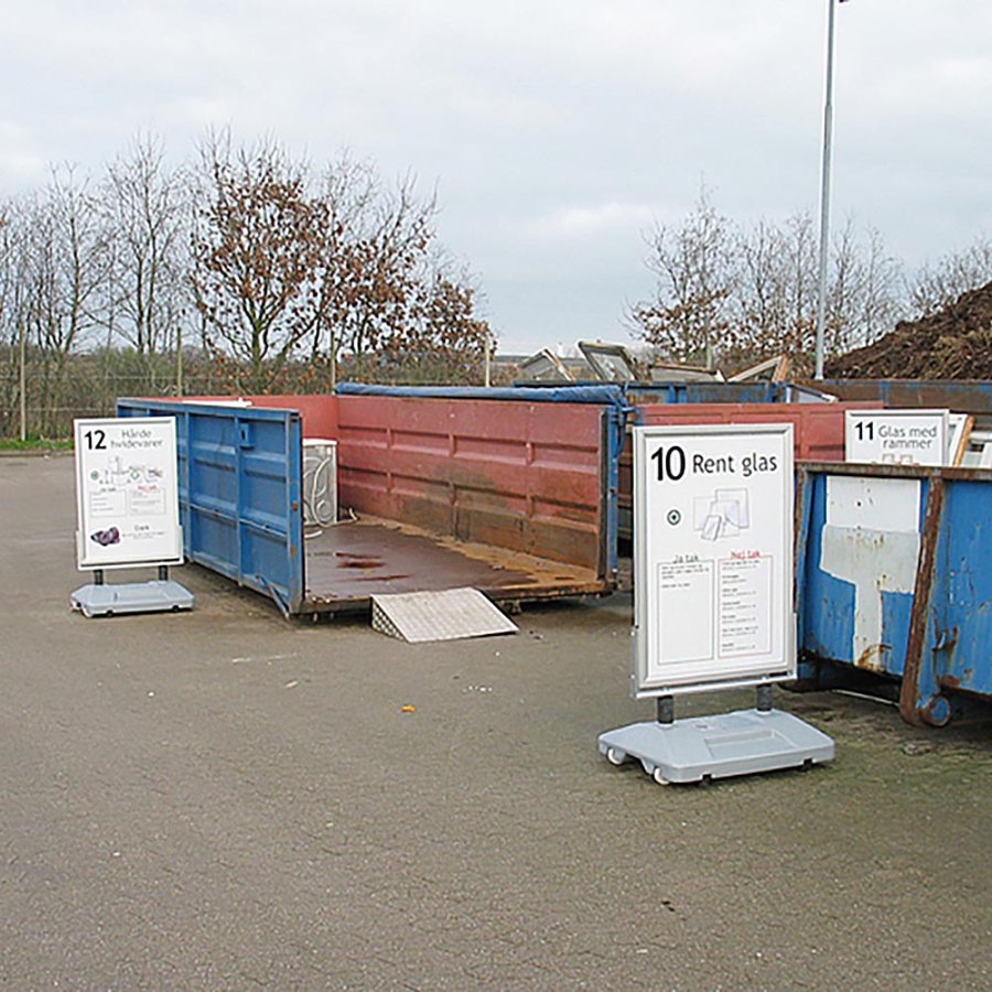 Wind-Sign Waterbase Pavement Board, alu/grey, A1