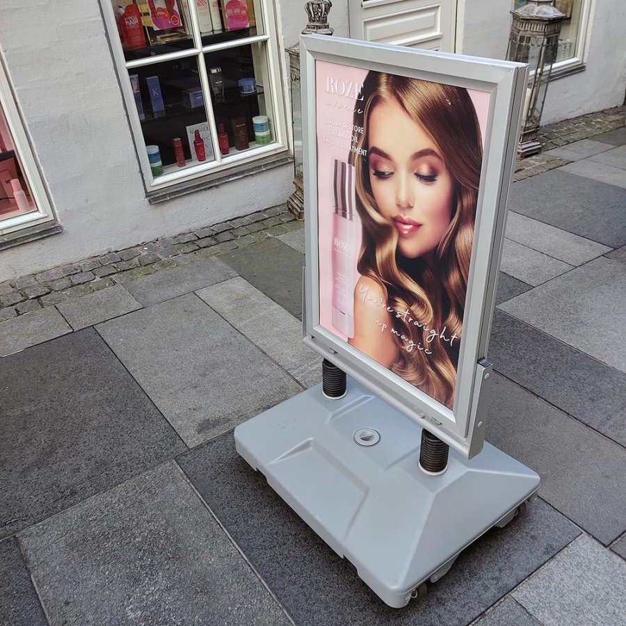 Wind-Sign Waterbase Pavement Board, alu/grey, 50 x 70 cm