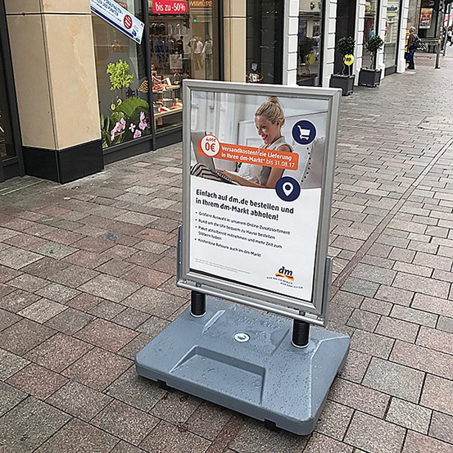 Wind-Sign Waterbase Pavement Board, alu/grey, 50 x 70 cm