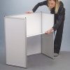 Curved Counter, exhibition desk with white top plate #5