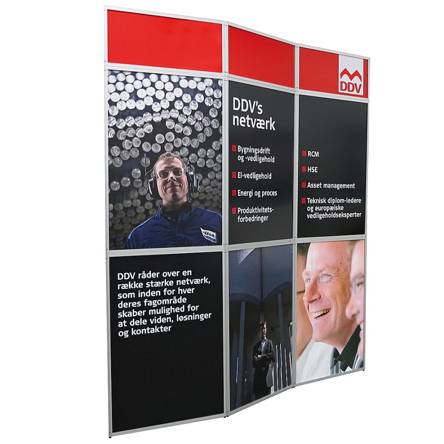 Expo Wall, 3 sections, 219 x 239 cm