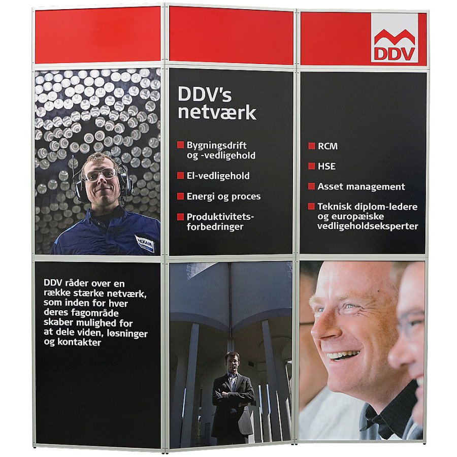 Expo Wall, 3 sections, 219 x 239 cm