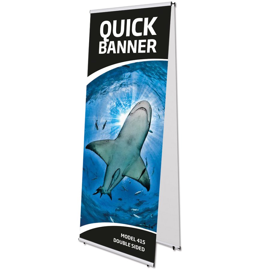 Quick Banner Stand, double sided, 80 cm