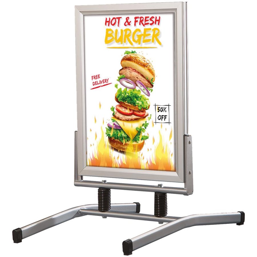 Wind-Line Lux Pavement Board, silver, 70 x 100 cm