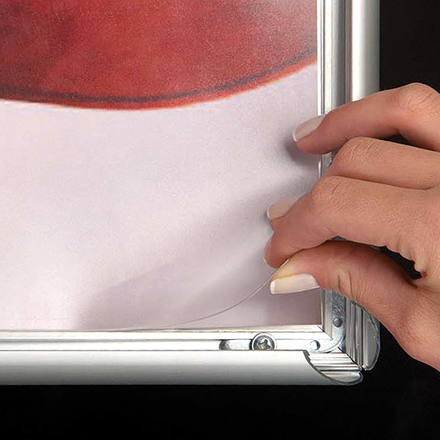 Alu security snap frame, 25 mm, A3, silver