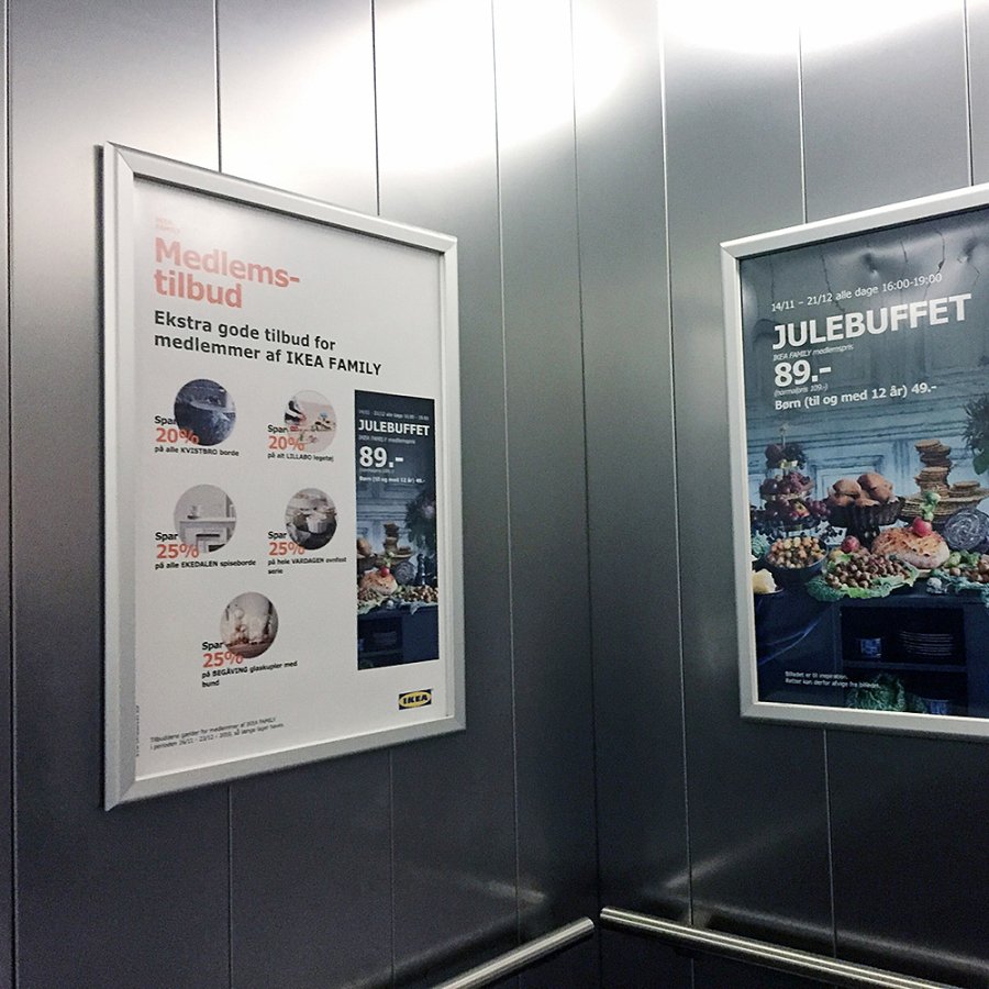 Security snap frame, 42 mm, A1, silver