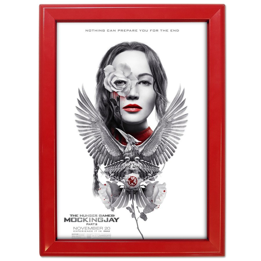 Alu snap frame, 32 mm, 70 x 100, red