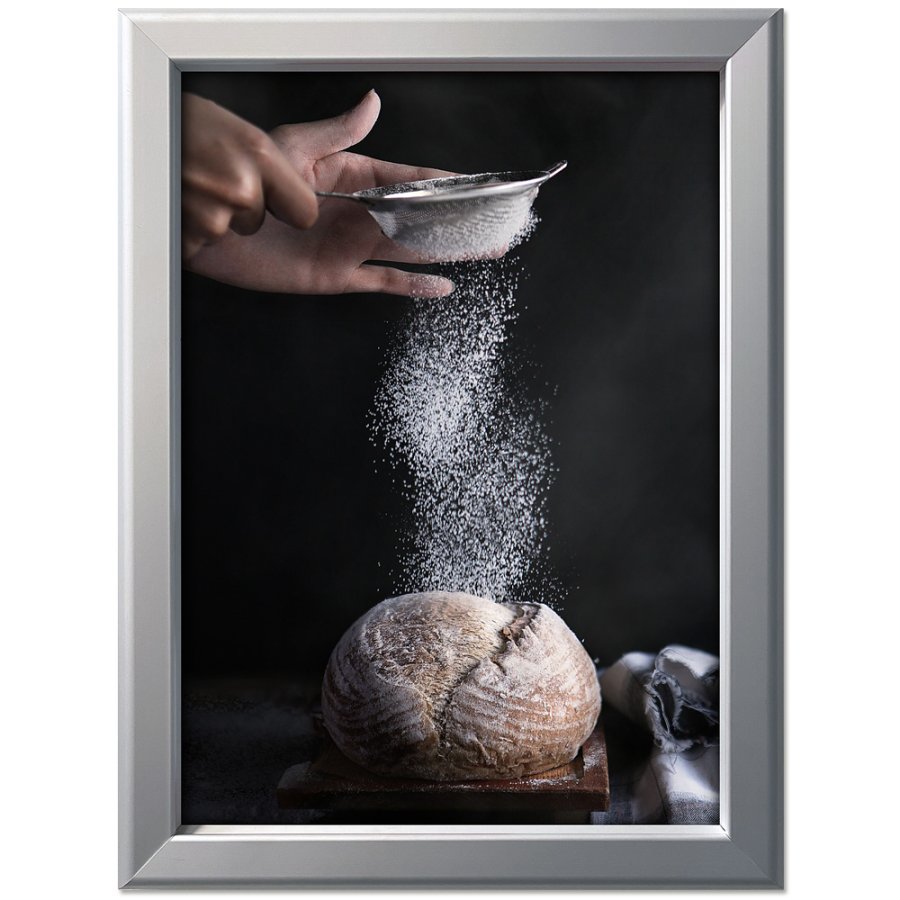 Alu snap frame, 32 mm, A3, silver