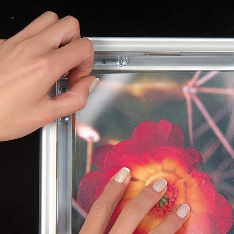 Alu snap frame Rondo, 32 mm, A3, silver