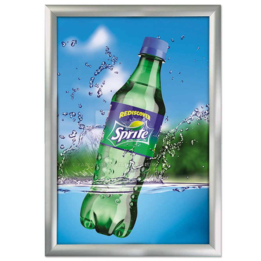 Alu snap frame, 45 mm, 100 x 140, silver