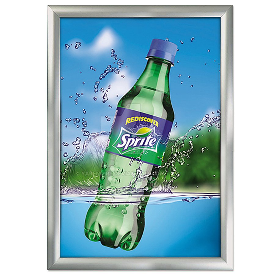 Alu snap frame, 45 mm, A0, silver