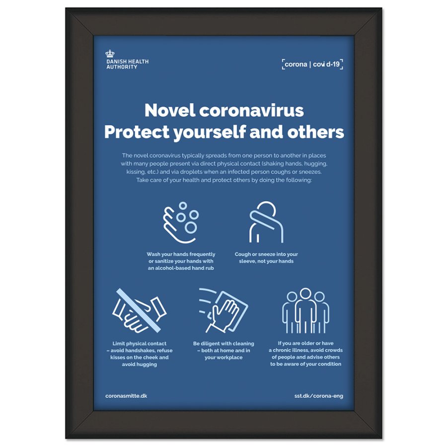 Alu snap frame, 32 mm, A4, black