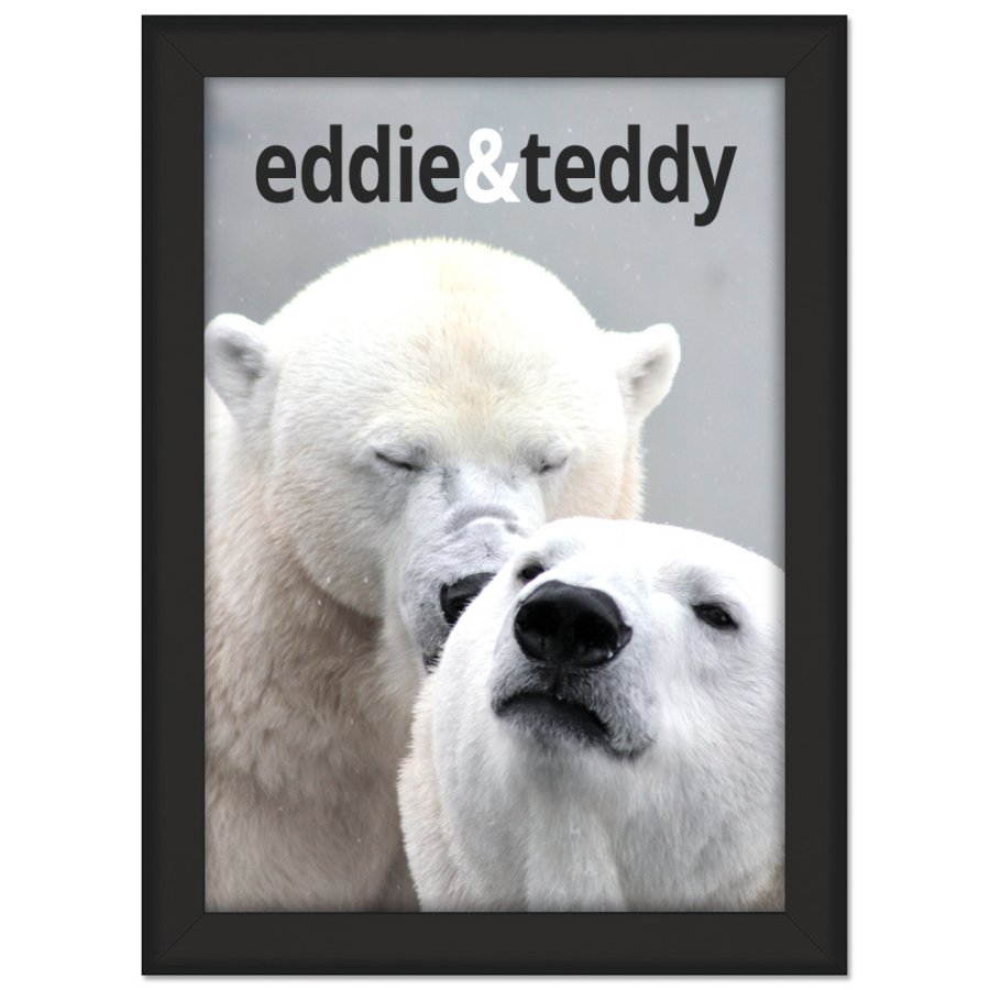 Alu snap frame, 32 mm, A3, black