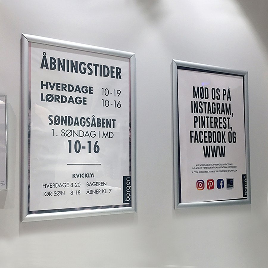 Alu snap frame 15 mm, A4, silver