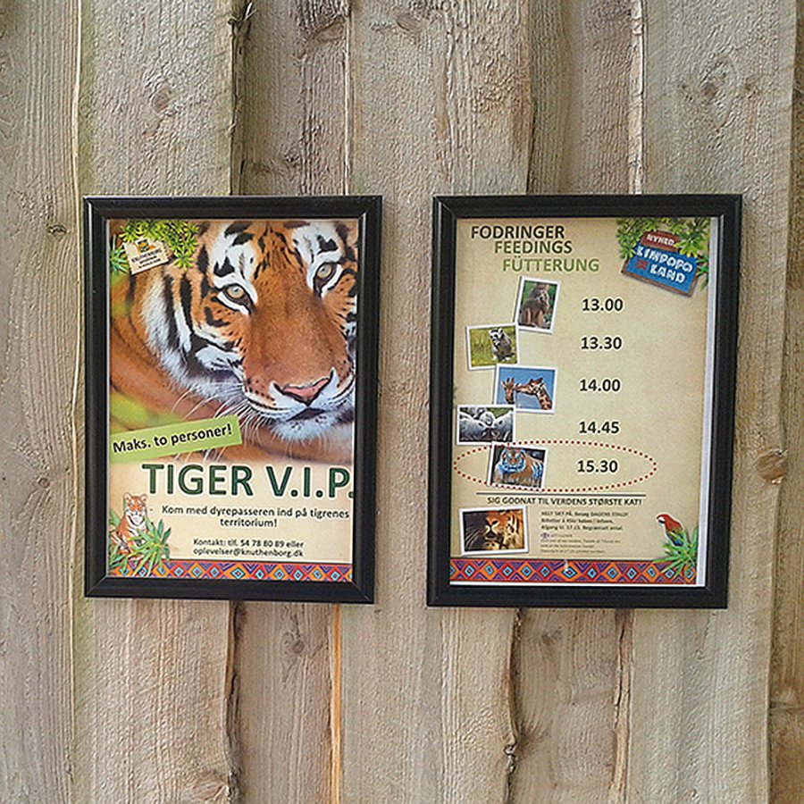 Alu snap frame 25 mm, A4, black