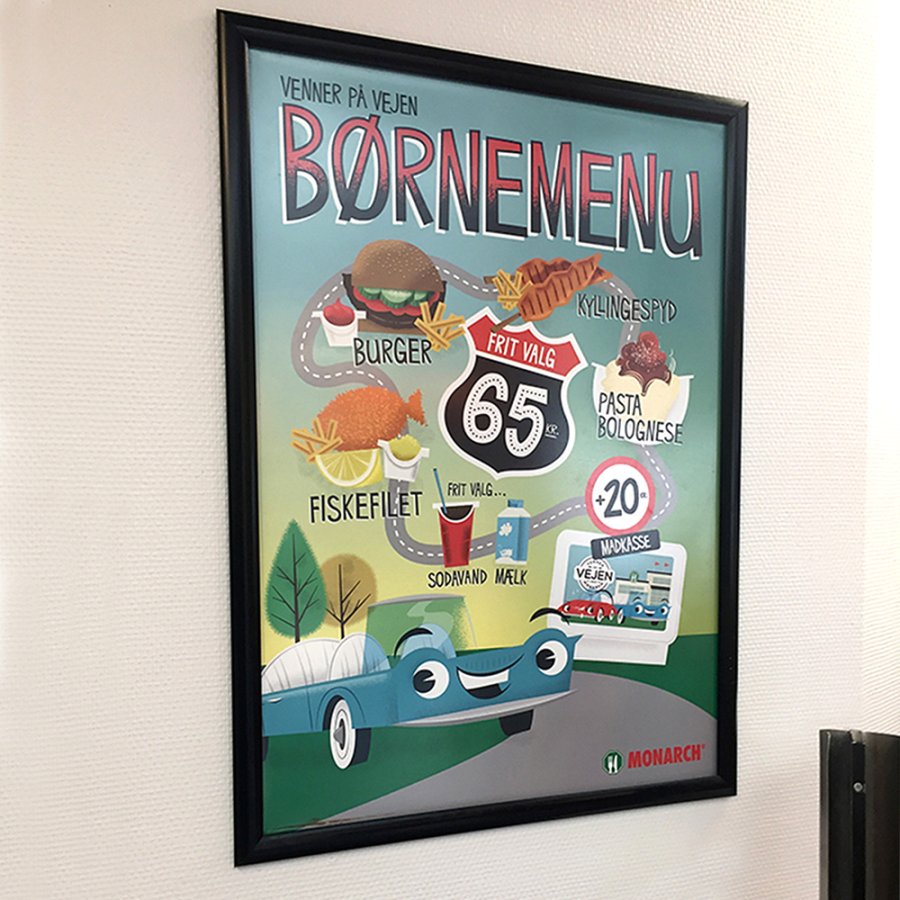 Alu snap frame 25 mm, A3, black