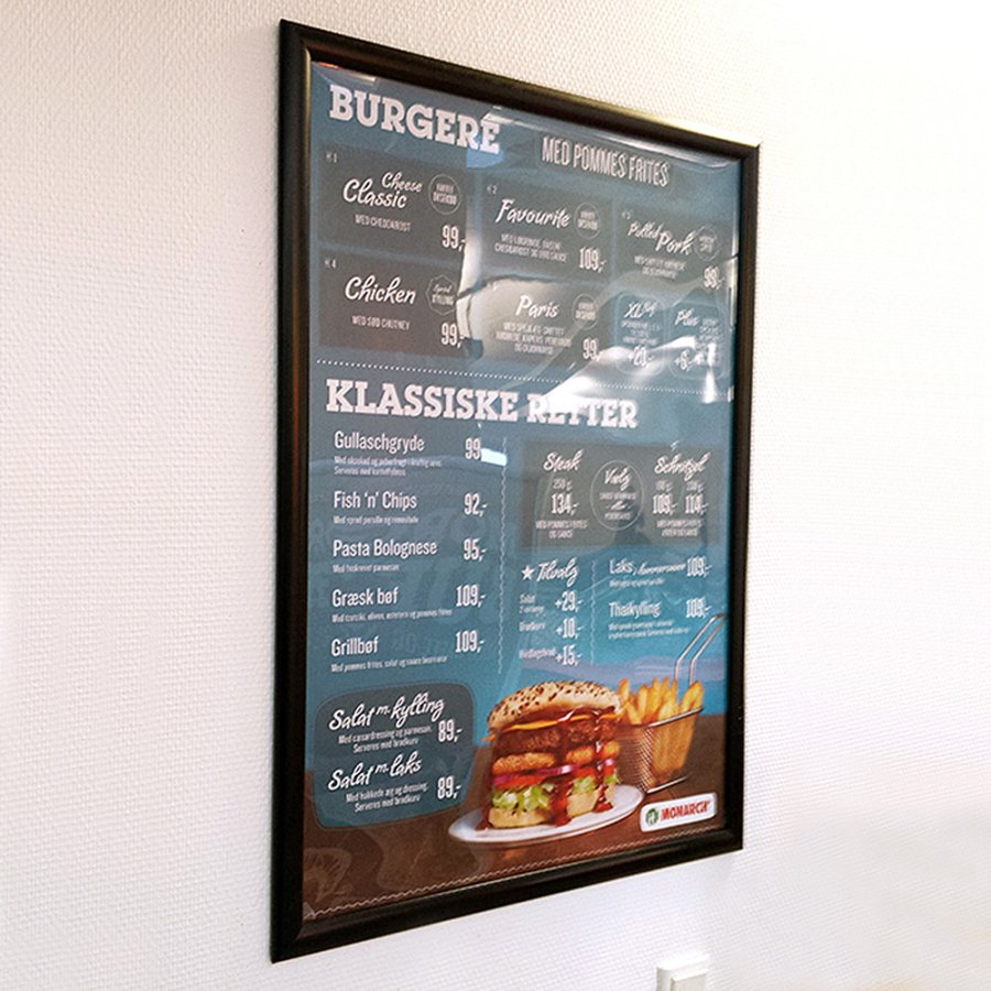 Alu snap frame 25 mm, 50 x 70, black