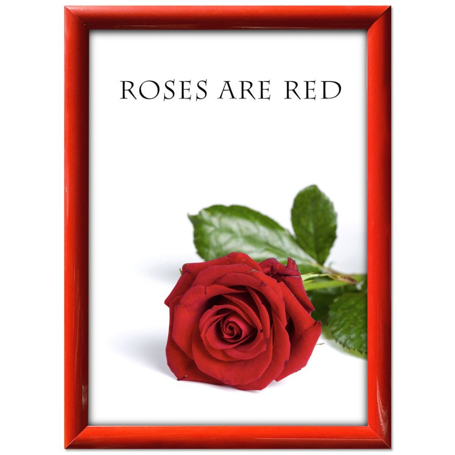 Alu snap frame 25 mm, A4, red