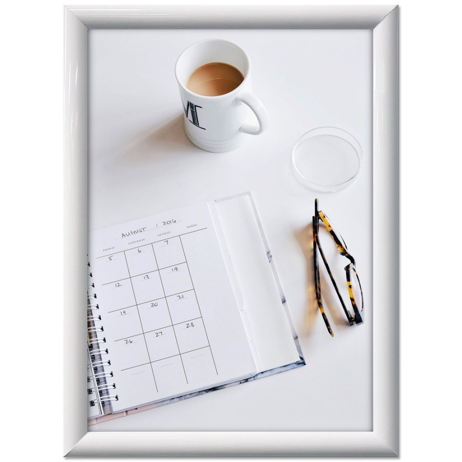 Alu snap frame 25 mm, 50 x 70, white