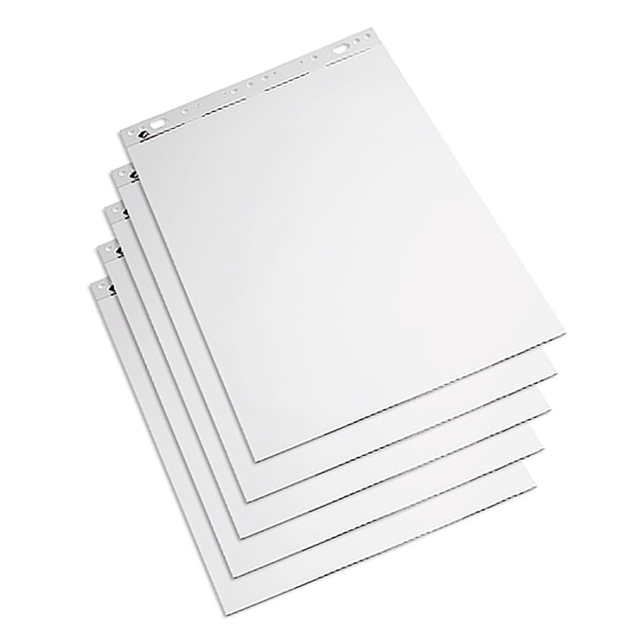 Flipchart pad  59x80cm white, 50 sheets.  (pack = 5 pads)