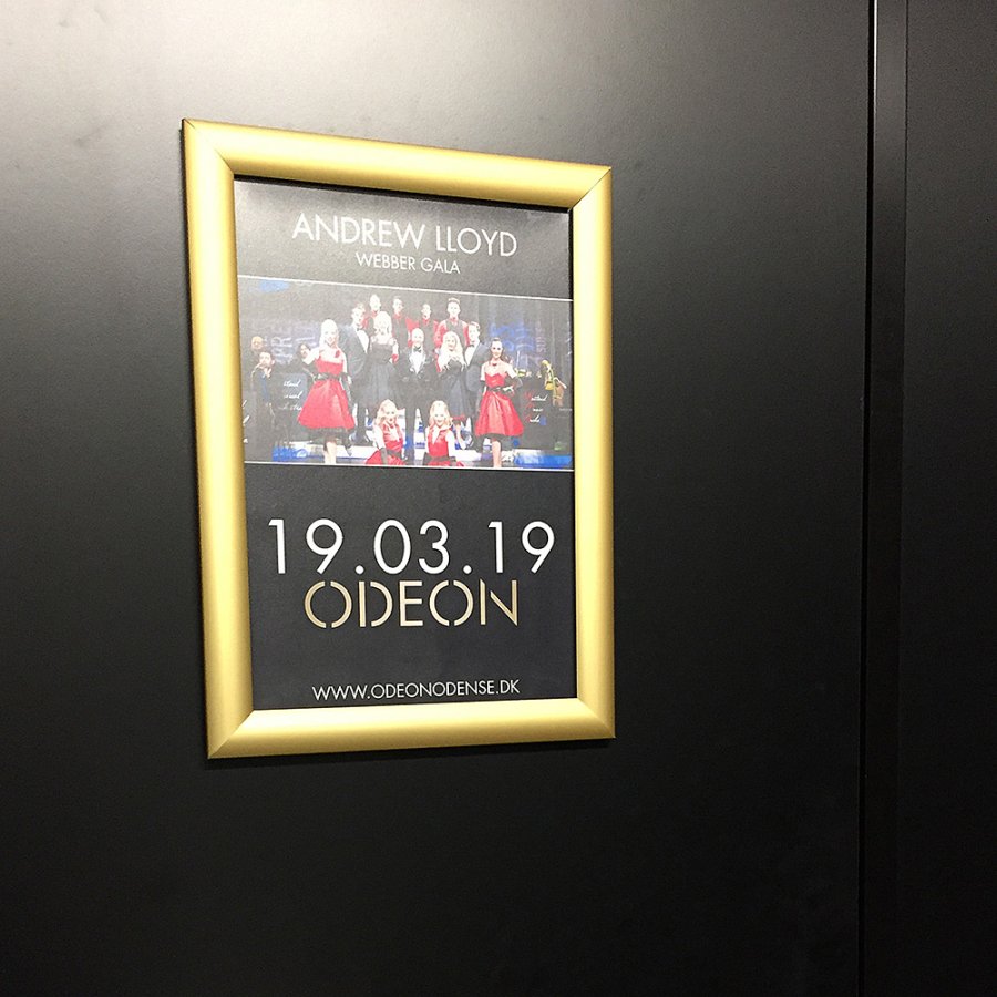 Alu snap frame 25 mm, A3, matt gold