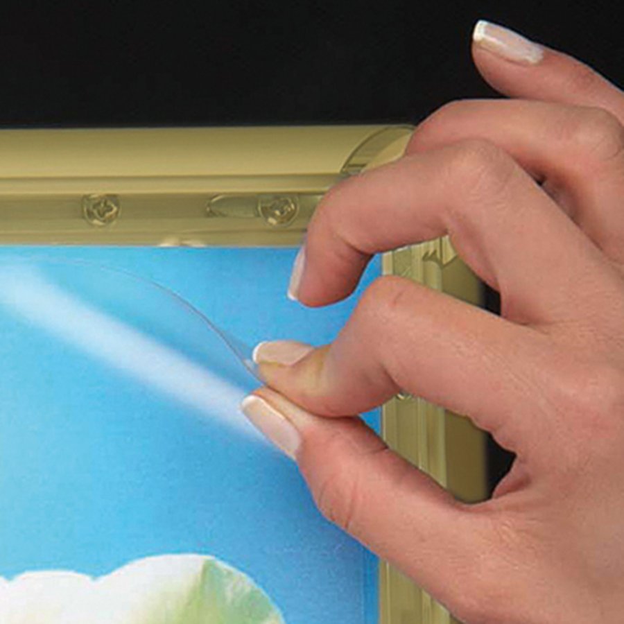 Alu snap frame 25 mm, A1, matt gold