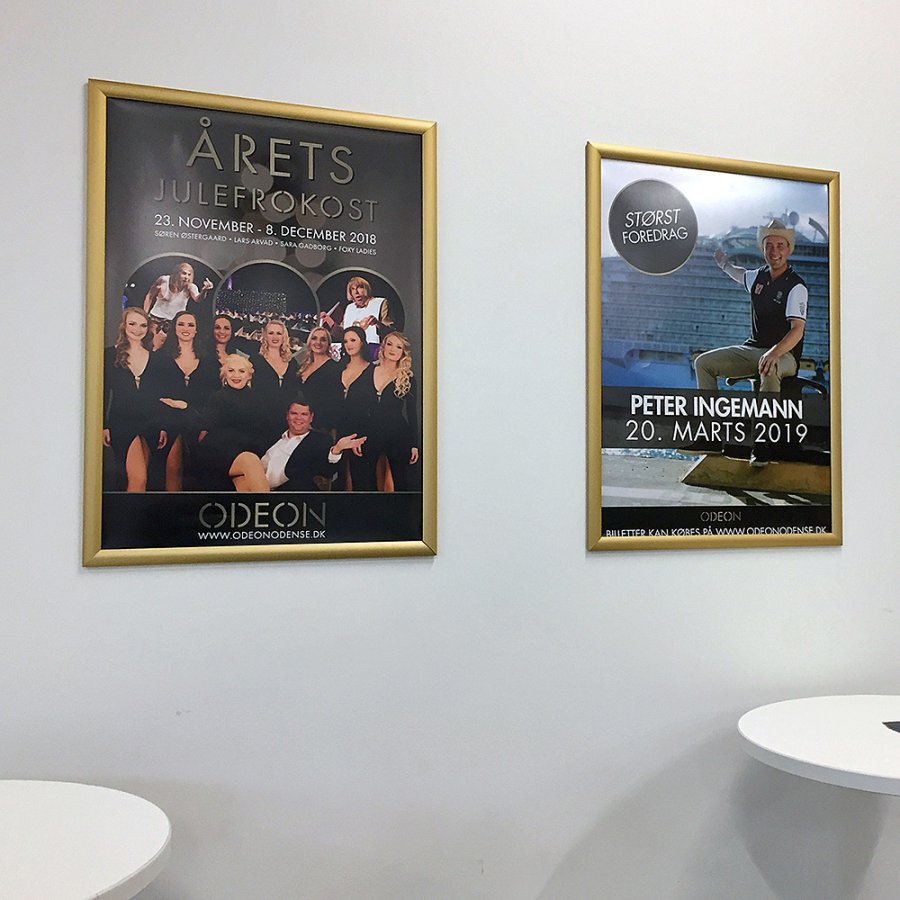 Alu snap frame 25 mm, 70 x 100, matt gold