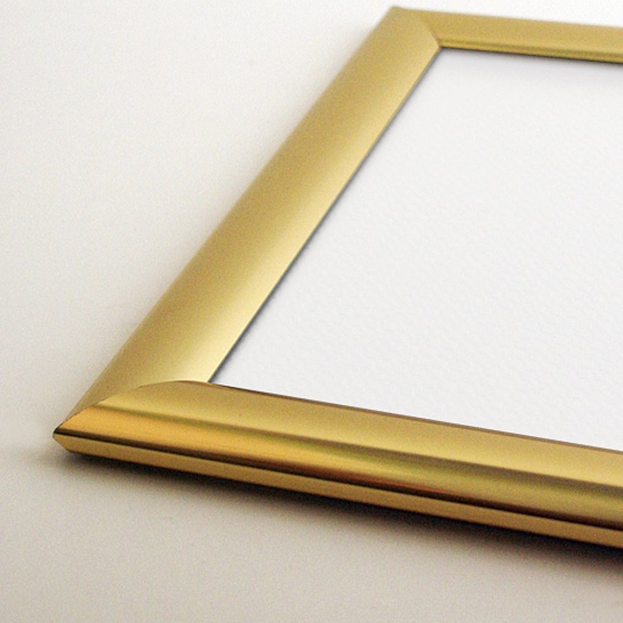 Alu snap frame 25 mm, A1, Klapprahmen, polished gold