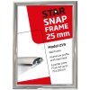 Alu snap frame 25 mm, A4, stainless steel look #7