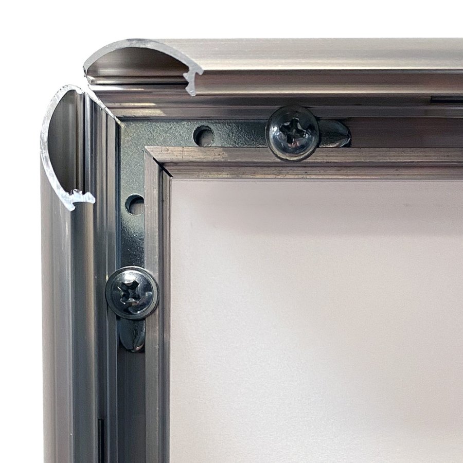 Alu snap frame 25 mm, 50 x 70, stainless steel look