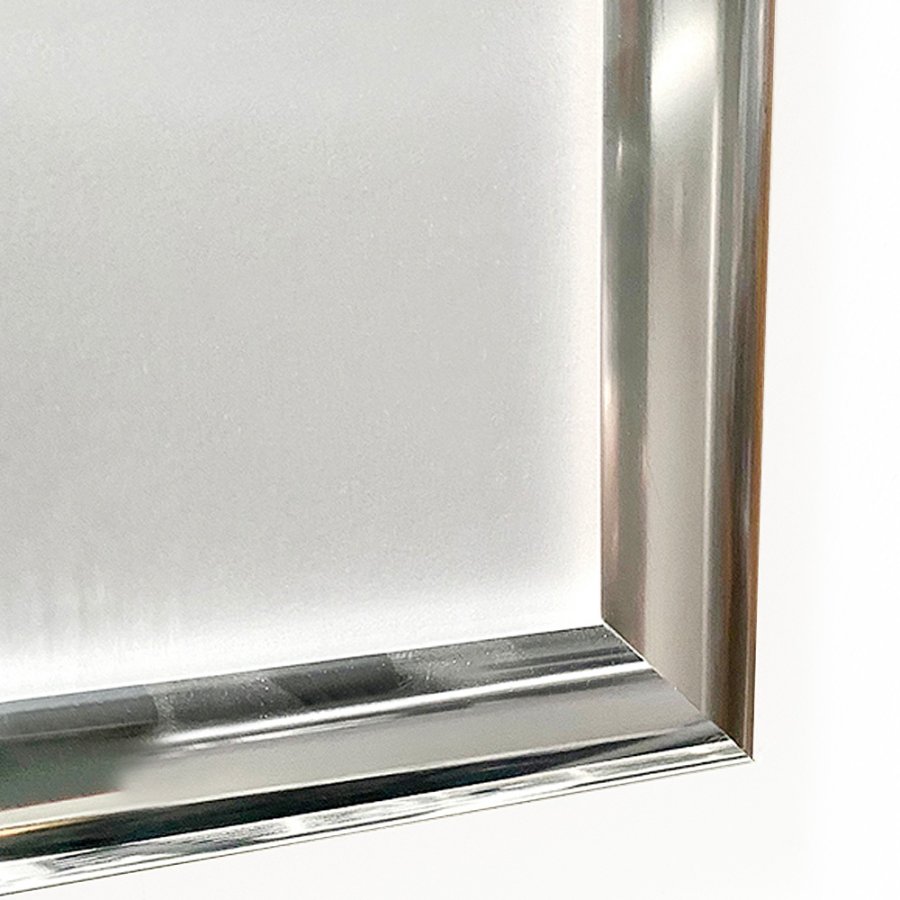 Alu snap frame 25 mm, A1, stainless steel look