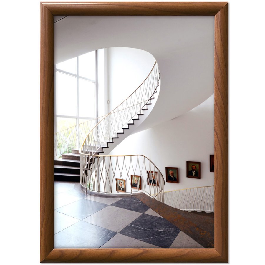 Alu snap frame, 25 mm, 50 x 70, wooden finish