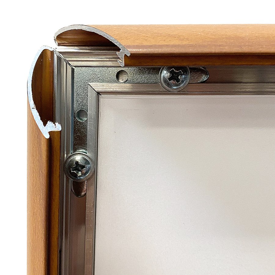 Alu snap frame, 25 mm, A1, wooden finish