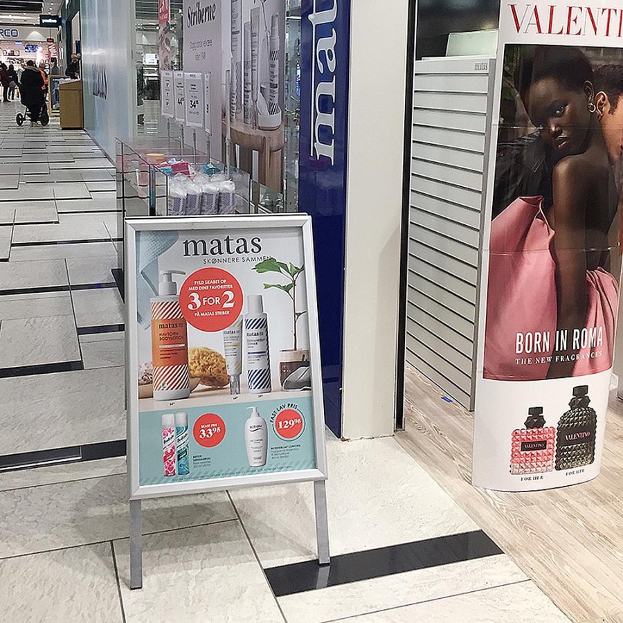 Alu-Line Budget Pavement Sign, silver, A1