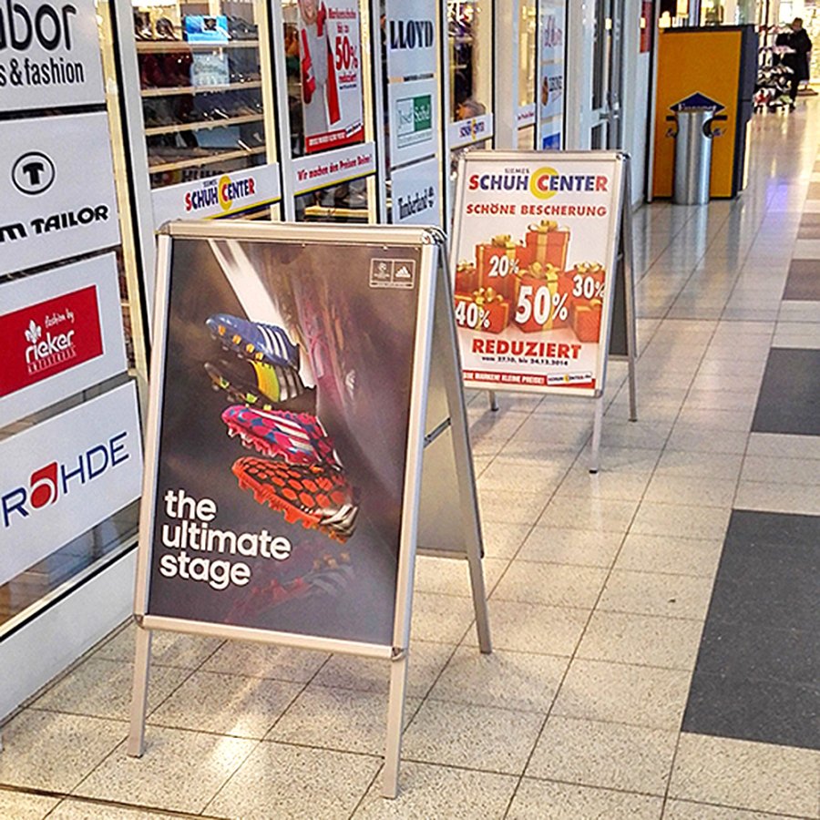 Alu-Line Rondo Pavement Board, silver, 70 x 100 cm