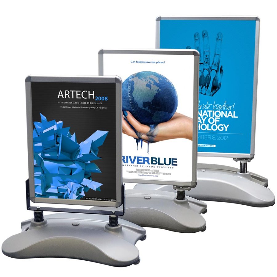 Wind-Sign Waterbase Basic Pavement Board, alu/grey, A1