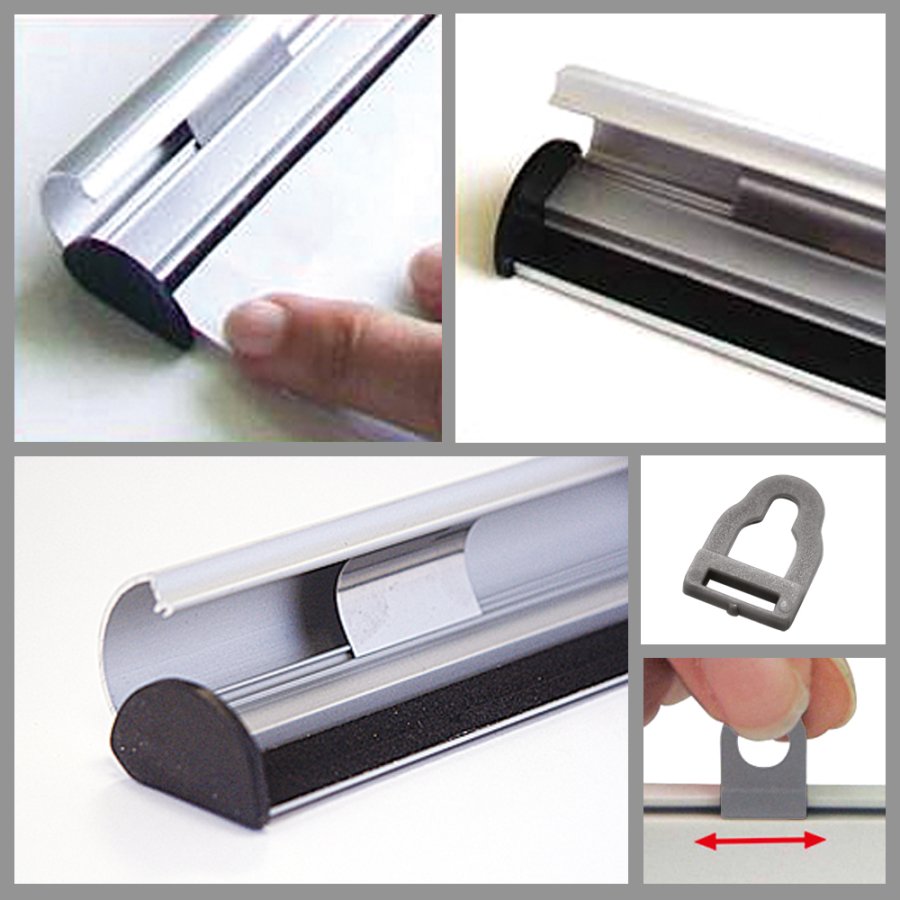 Poster Frame Hanger, Poster-Line Set, 26 mm aluminum profile, 85 cm