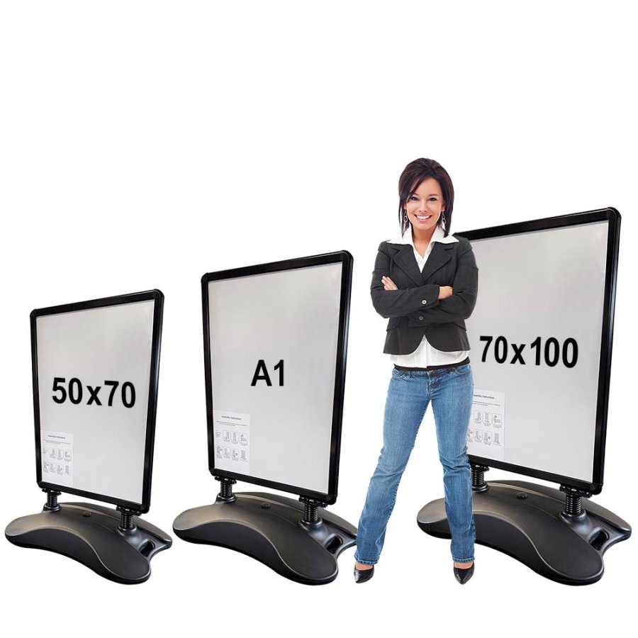 Wind-Sign Waterbase Basic Pavement Board, black, 50 x 70 cm