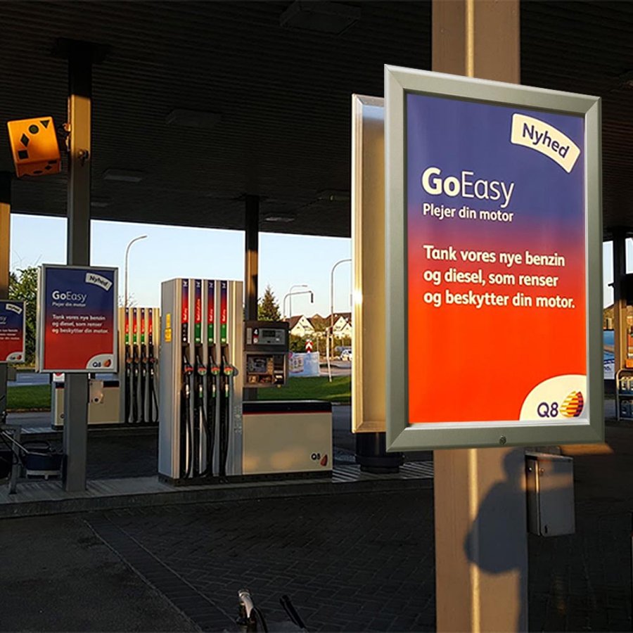 Lockable snap frame, 32 mm, A2, silver