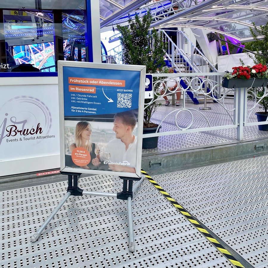 Wind-Line Budget Pavement Board, alu/silver, 70 x 100 cm